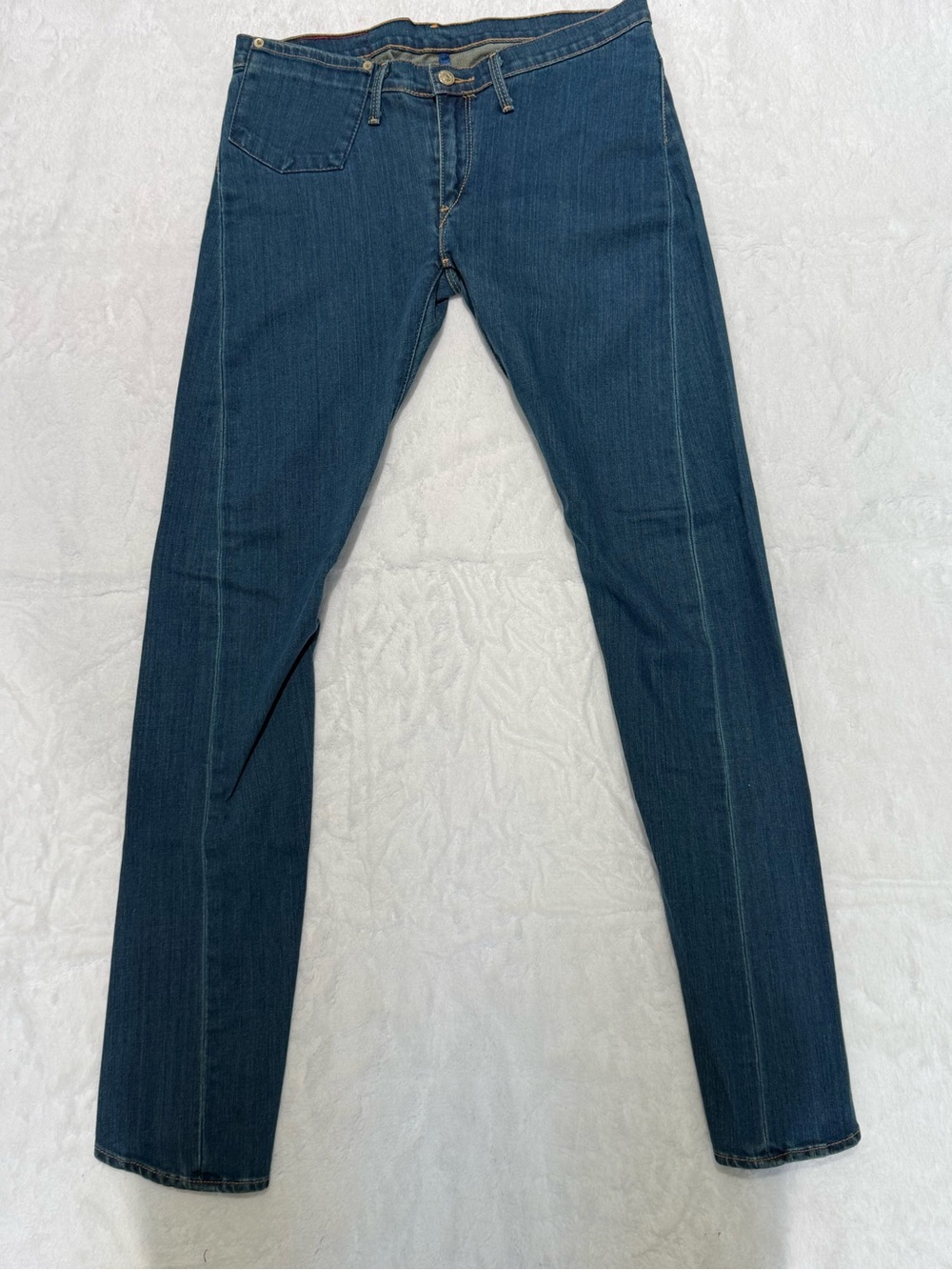 LEVI Red Twisted Seam 29x32 Engineered CLASSIC Blue LOW rise Stretch Jeans